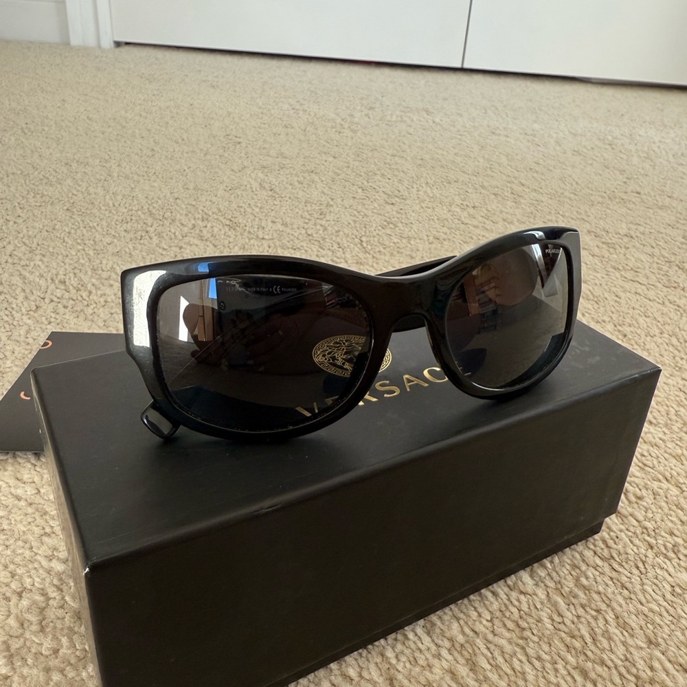 Versace Black Sunglasses with Polarized